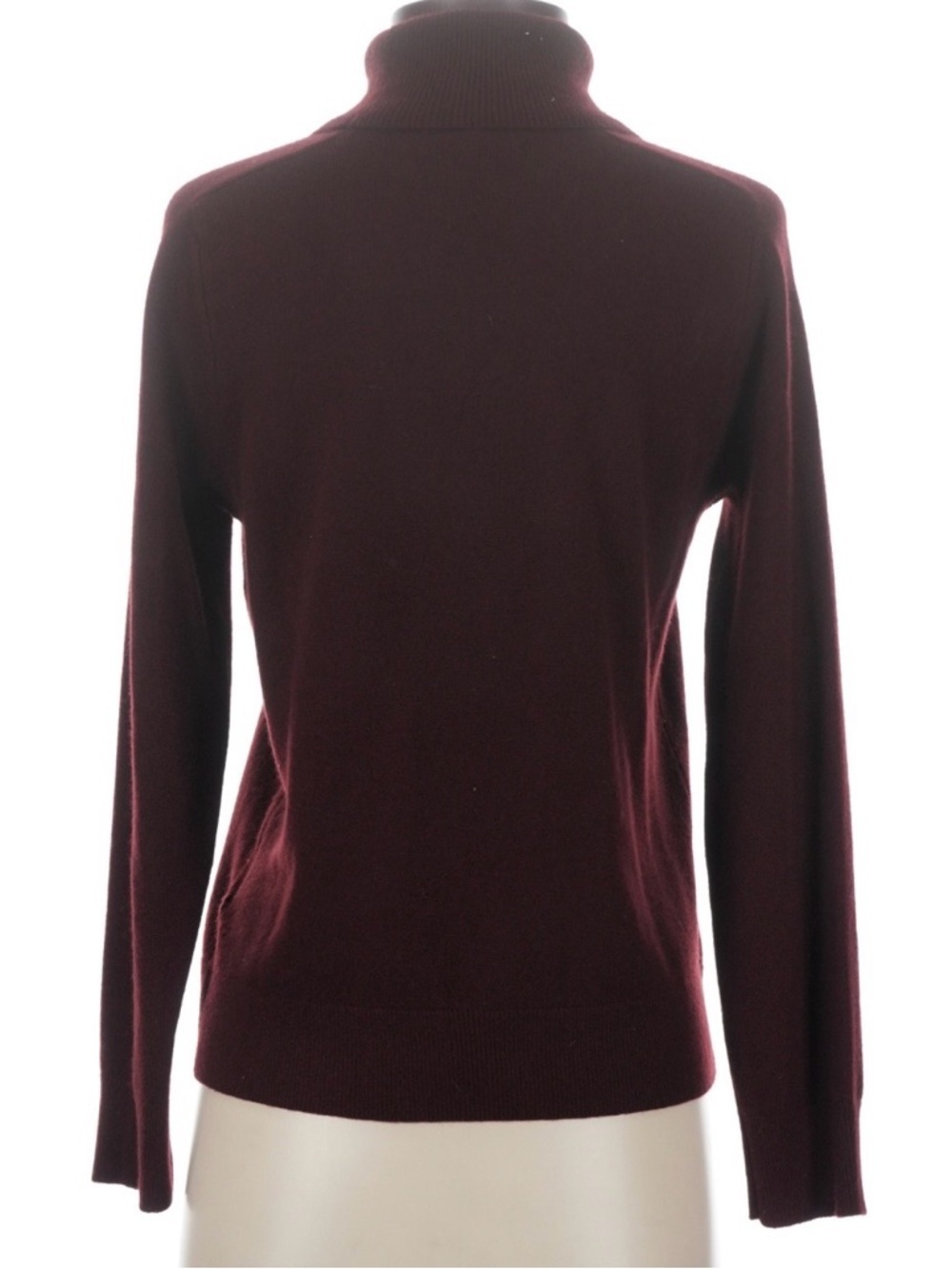Quince Mongolian Cashmere Turtleneck Deep Burgundy Sweater - Small - Picture 3 of 7